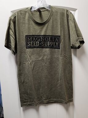 Next Level Apparel Olive Green Magnolia Seed + Supply Logo Tee